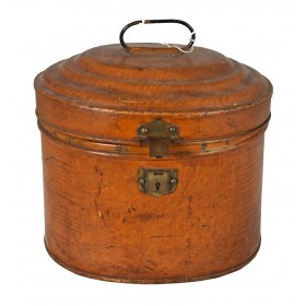 1940s metallic hat box