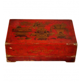 1920s Chinese red lacquered...