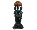 Lamparero de bronce
