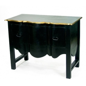 One-drawer black lacquered...