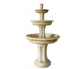 Faux marble two tier garden fountain