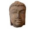 Hand carved sandstone Buddha head