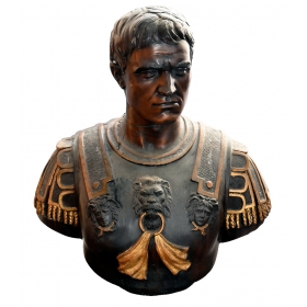 Roman Emperor bronze bust...