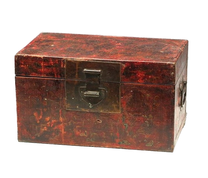 Chinese lacquered wooden box