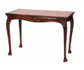 French Louis xvi style table with claw feet and plant marquetry ornamentation