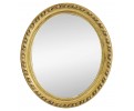 Espejo ovalado con marco dorado