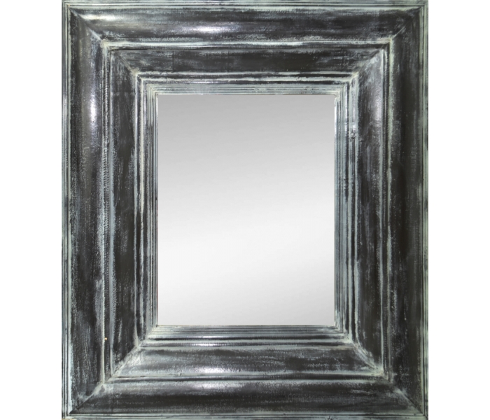 Espejo rectangular con gran marco negro