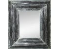 Large rectangular mirror with classical black frame