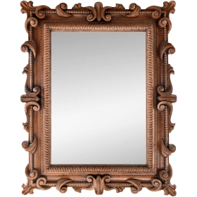 Gran espejo con marco realizado en madera