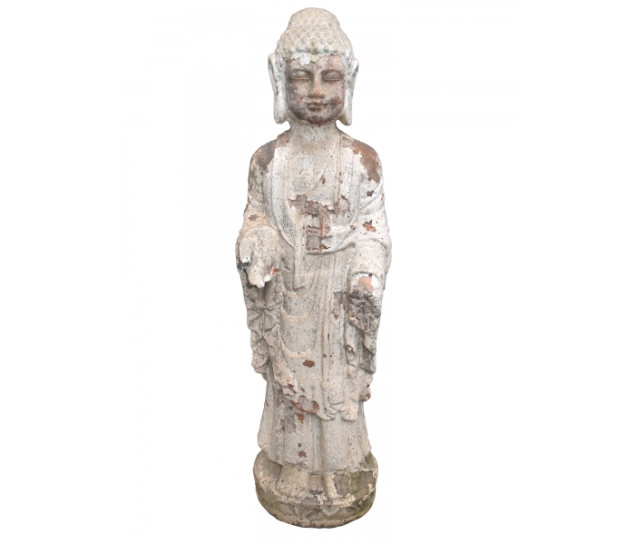 Escultura Buda de terracota en pie