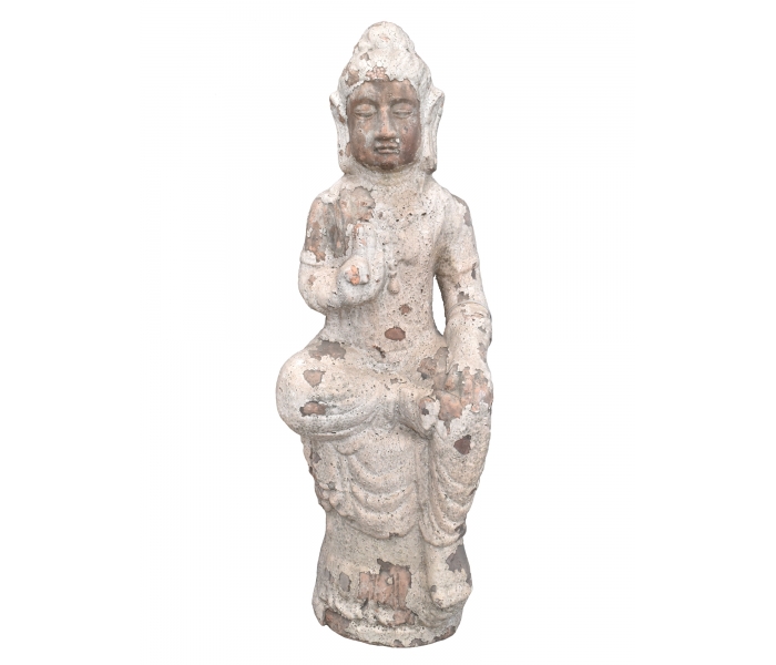 Aged terracotta Buddha garden...