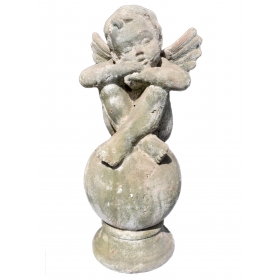 Aged terracotta angel...