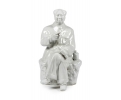 Chinese vingate white glazed sitting Mao figure sculpture.