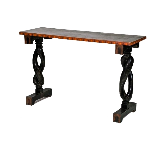 Spanish console table with twisted...