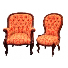 Victorian mahogany armchair...