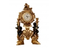 Faux gilt bronze resin table clock