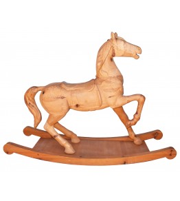 Wooden rocking horse toy chair