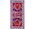 8-seater white marble and red amethyst dining table top with Reinassence Italian pietra dura hardstsones mosaic inlay, including