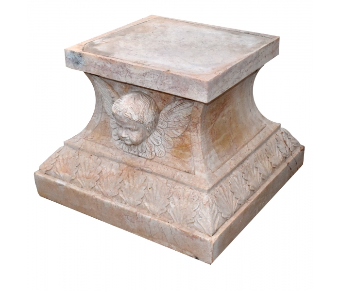 Red egyptian marble plinth base with...