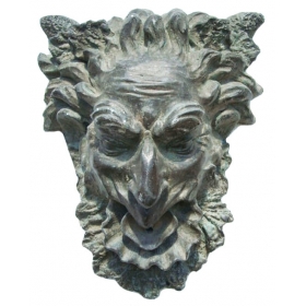 Bronze faun head mascaron...