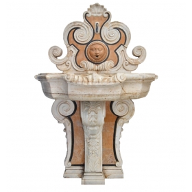 Fuente de mármol para pared de estilo barroco