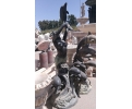 Escultura de sirena con delfines realizada en bronce