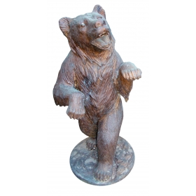 Standing bear bronze statue