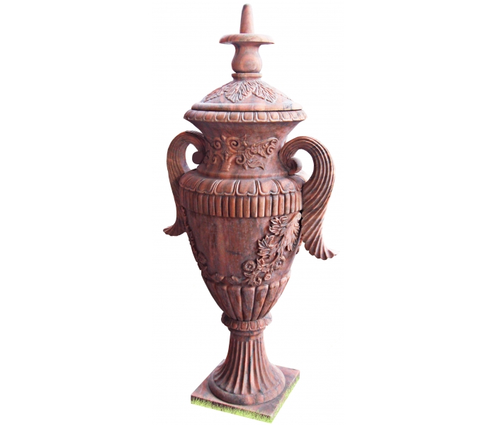 Rosseta marble garden urn with lid