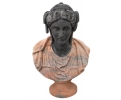 Belgium black and Rosetta pink marble Roman woman bust