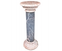 Dark Alicante and manao red marble classical Doric style pedestal plinth