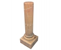 Alicante red marble fluted column and pedestal plinth