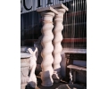 Paif of Crema yellow marble solomonic columns.