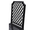 Set de cuatro sillas y dos sillones de madera lacada en negro
