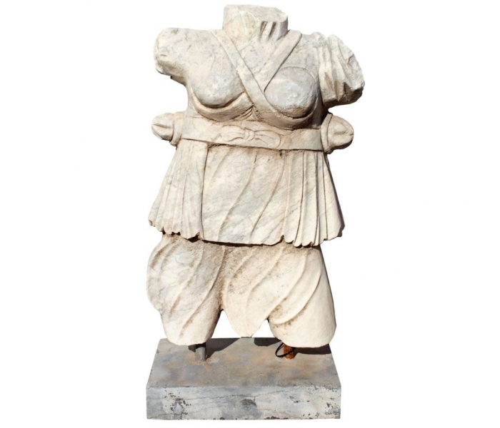 Hand Carved White Marble Greco-Roman...