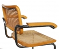 Seis sillas de acero y rejilla, modelo "Cesca" de Marcel Breuer