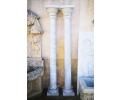 Pair of Macael white marble Doric style columns