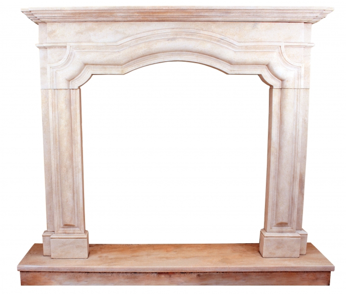 Portuguese Rose Marble Fireplace in...