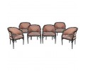 Set de seis sillones de estilo oriental. Año 1970.
