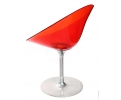 Pareja de sillas italianas de color naranja diseñadas por Philippe Starck