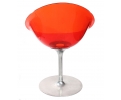 Pareja de sillas italianas de color naranja diseñadas por Philippe Starck