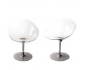 Pareja de sillas italianas transparentes diseñadas por Philippe Starck