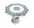 Mesa de piedras duras octogonal con pie