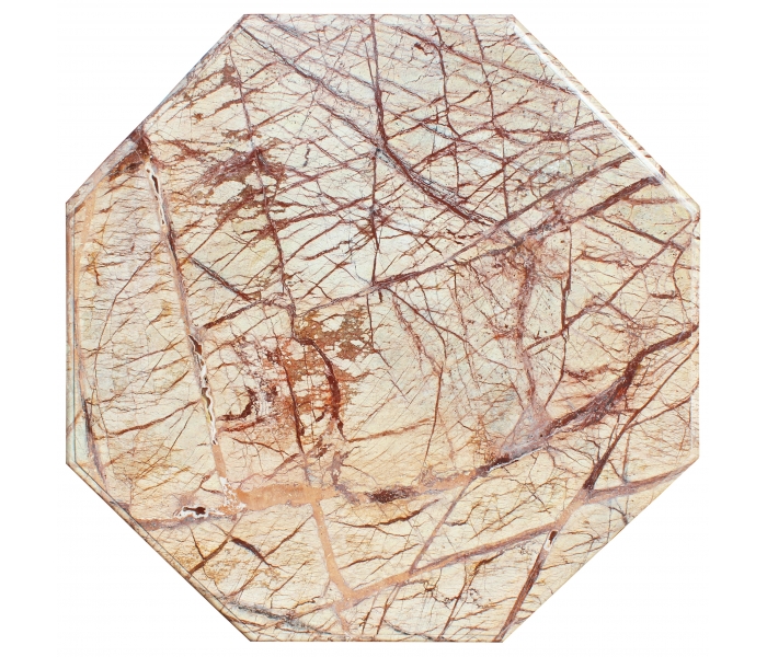Tablero de mesa octogonal realizado en mármol
