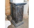 Black gold marble pedestal base column