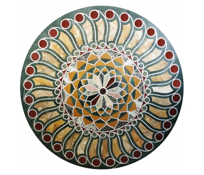 Tablero de mesa redondo en mosaico de...