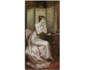 Pintura siglo XX con retrato de mujer
