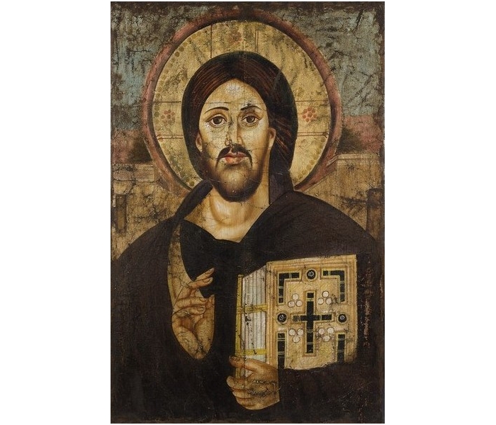Saint icon on wood painting