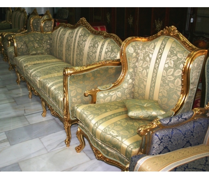 French Baroque Revival sofa set with...