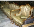 French Baroque Revival sofa set with two sofas