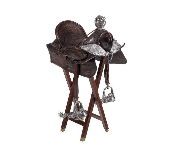 Leather childrens horse riding saddle...